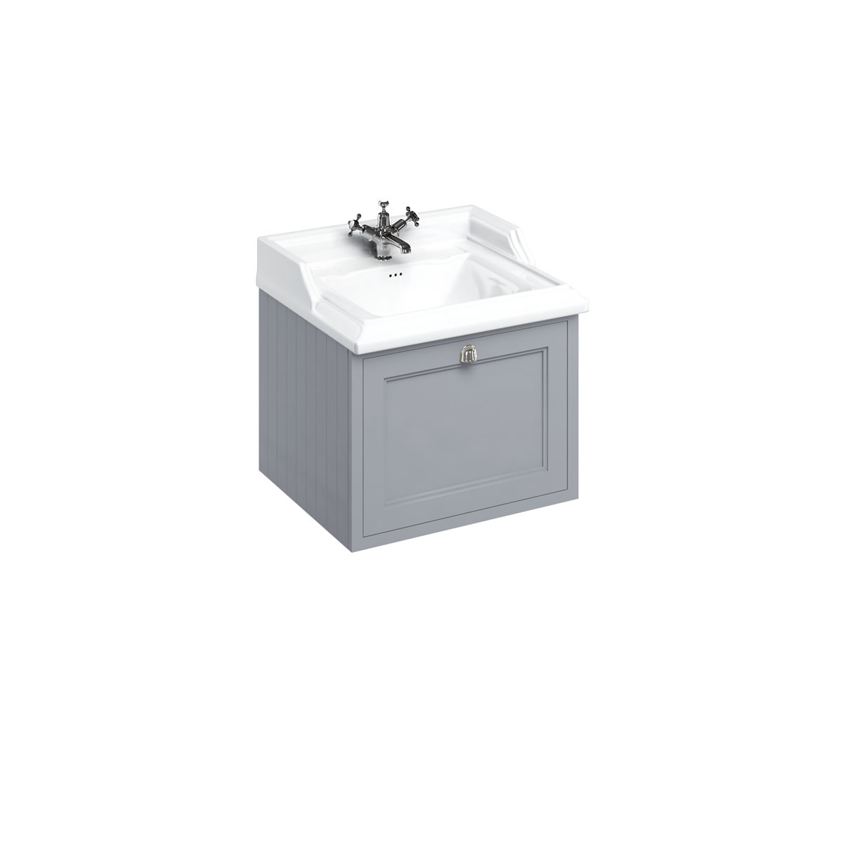 Wall Hung 65 Vanity Unit single drawer - Classic Grey and Classic basin 1 tap hole 